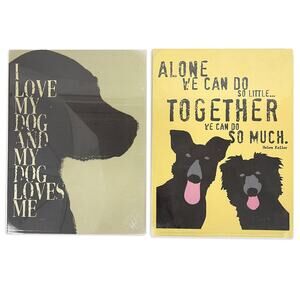 Cosmopawlitan Dog Plaques New 2 Dog Lover Signs 9" x 12" Wall Art Pressed Board